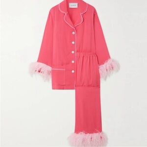 ISO DO NOT BUY Sleeper Pink Pajama Set with Feather Trim